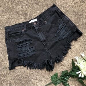 Abercrombie & Fitch Distressed Denim Shorts